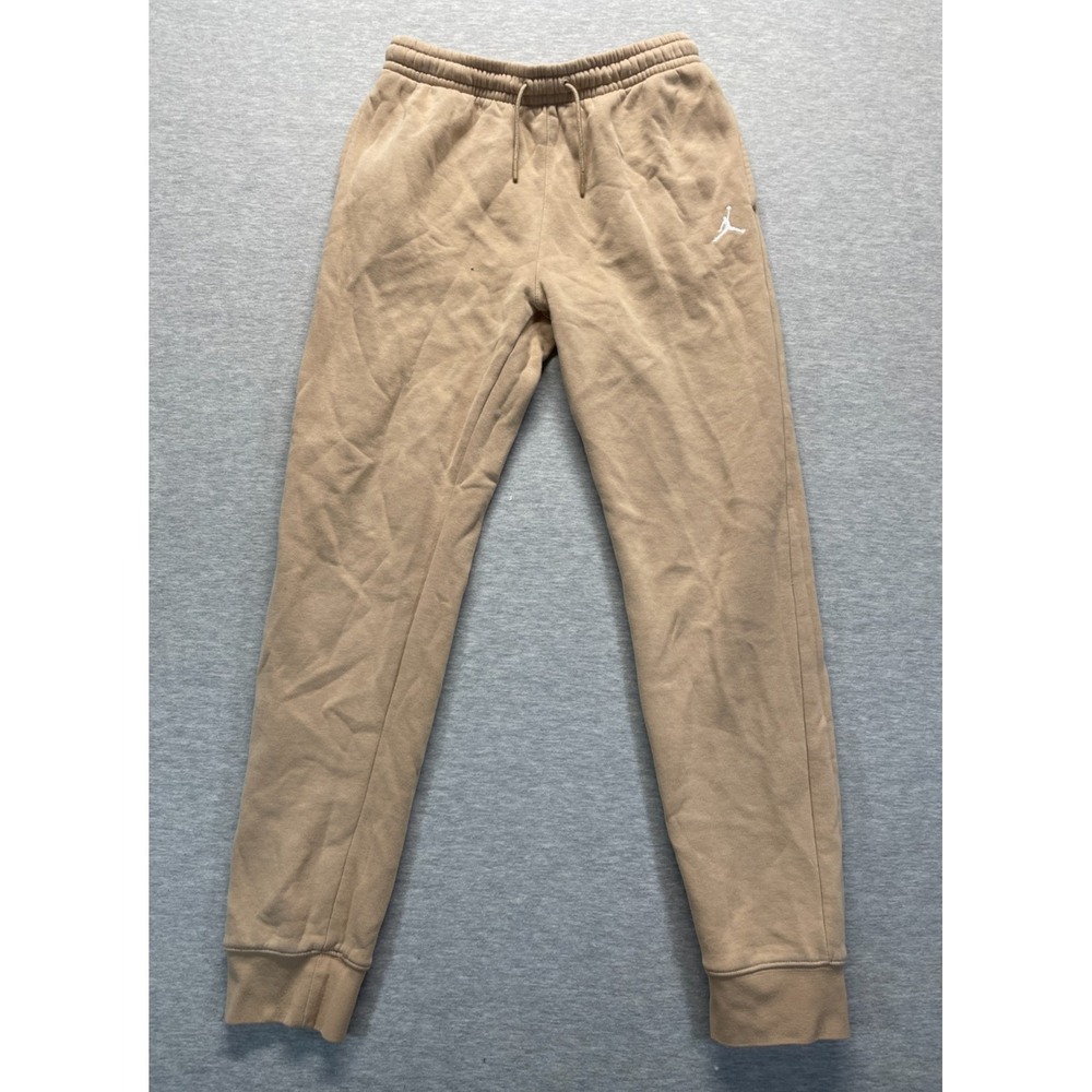 Jordan Brooklyn Fleece Jogger Pants Youth XL 13-15Y Tan Tapered Leg Drawstring